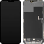MP Display cu Touchscreen MP compatibil cu Apple iPhone 13 Pro Max, cu Rama, Versiune Premium Soft OLED FHD 120Hz Diagnostic, Negru - gsmnet