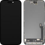 MP Display cu Touchscreen MP compatibil cu Apple iPhone 16, cu Rama, Versiune Premium Soft OLED FHD 120Hz Diagnostic, Negru - gsmnet