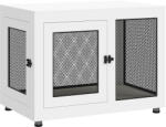 PawHut Cușcă pentru Câini de Talie Mare cu 2 Uși Blocabile, Picioare Reglabile și Pernă Lavabilă, 94x60x71.5 cm, Alb | Aosom Romania (D02-132V00WT)