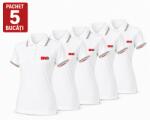 JRC Pachet 5 tricouri polo, personalizare inclusa, JRC Aosta, Femei, marimi la alegere, alb PCK998790