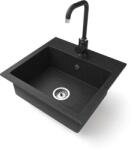 NERO Uno - Gránit Mosogató - 45 cm - Fekete
