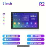 Roxy Navigációs Autórádió , QLED kijelző, extra erős 4x65w, RDS Rádió, 7 hüvelykes 2G RAM 32G ROM Android Radio, felbontás 1280*720, 2DIN, CarPlay és Android Auto, Android Auto, Car Android Auto Navigation
