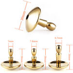 SuperLove Mushroom Urethral Plugs Set Gold