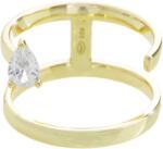 JSB Bijoux dupla cirkónia, csepp forma, aranyozott Crystal 92700527g-cr (Ag925/1000, 3,