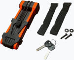 Gerda Lacăt pentru bicicletă GERDA Fold 1200W Neo foldable black/orange