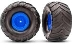 Traxxas kerék 2.0/3.0", kék tárcsa offset 29mm, Terra Groove gumiabroncs (pár) (TRA3663-BLUE)