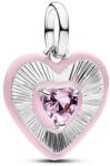 Pandora Sugárzó rózsaszín szív medál charm (794409C01)