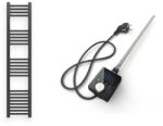 Nero Italia Törölközőszárító radiátor elektromos fűtőpatronnal 30 x 140 cm - Nero Italia AF-13-400W (fekete)