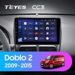 Autós navigáció Teyes CC3 2K Fiat Doblo 2-höz (2009-2015), 4+32 GB, 9, 5 hüvelykes QLED, Octa-Core 2 GHz, Android, 4G, Bluetooth 5.1, DSP