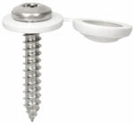 Gutmann Surub montaj pervaz Gutmann, 3.9 x 22 mm, inox, TORX, capac alb