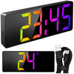 Izoxis Digitális LED ébresztőóra - színes (RGB) kijelzős éjjeli óra, hangulatvilágítással Izoxis (27743)