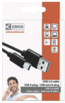EMOS Töltő- és adatkábel USB-A 2.0 / micro USB-B 2.0, 2 m, fekete SM7009BL (EMOS-SM7009BL)