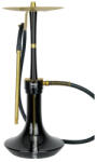 Oduman Artemis Hookah Gold-black Body-Black Glass