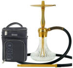 Oduman Velos Hookah Gold Body-Clear Glass+Port Geanta