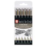 SAKURA Tűfilc készlet SAKURA MICRON 6db-os 0, 2mm 0, 25mm 0, 3mm 0, 35mm 0, 45mm 0, 5mm (ME8710141049449)