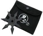 Depox Stea de aruncat DEPOX®, Ninja Warrior, 7 colturi, metalic, negru, 9.5 cm (0514)