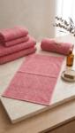 Ralex Pucioasa Prosop horeca bumbac 500 GSM Greek Border-roz pudra (RPU-105741) Prosop