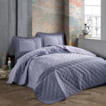 Clasy Cuvertura pat 2 persoane matlasata reversibila 240x260 cm + 2 fete perna 50x70 cm, model uni gri-RISA V1 (RPU-51182)