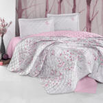 Clasy Cuvertura pat 2 persoane matlasata reversibila 240x260 cm + 2 fete perna 50x70 cm model floral-SALIDA V2 (RPU-83265)