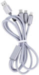 Maxlife 3in1 töltőkábel USB to Micro USB / Type-c / Lightning 1M 2, 1A szürke (OEM001651)