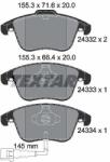 TEXTAR Fékbetét készlet TEXTAR 2433301 for VW, AUDI, SEAT, SKODA (2433301)