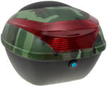 DHS Portbagaj pentru scuter RaceWay verde camuflaj cu inchidere (520MOTOE1BKUF07)