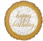 Amscan Fólia Léggömb Happy Birthday Pasztel Konfetti 46CM