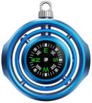Flippy Fidget Spinner Busola Palm, Flippy, Tip Giroscop Rotativ, Model Pandativ Breloc, Antistress, Aliaj Zinc, 48x42x12 mm, 21 gr, Albastru (TEO-167126)