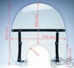 WM Parbriz moto universal cu suporti scuter pentru far rotund (00001620)