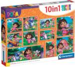 Clementoni Puzzle pentru copii Clementoni 10 în 1 - Dora exploratoarea (20593) Puzzle