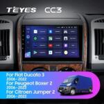  Autós navigációs rendszer Teyes CC3 2K Fiat Ducato 3 2006-2022 4+32GB 9.5" QLED Octa-core 2Ghz, Android 4G Bluetooth 5.1 DSP
