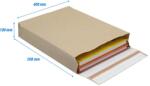  Csomagküldő webshop tasak 400x500x100mm, erős kraft papírból 100 db/doboz, e-green barna (69116)