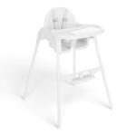 KikkaBoo Jammy 2in1 scaun înalt - Alb Alb (14E05F) Scaun de masa bebelusi, inaltator