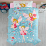 Clasy Cuvertura pat o persoana matlasata reversibila 180x240 cm + 1 fata perna 50x70 cm model pentru copii - POWER GIRL (RPU-51237)