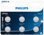 Philips CR2032 lítium gombelem, 6 db, bliszter (Phil-CR2032P6/01B)