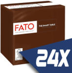 FATO Szalvéta 24x24cm csokoládébarna 2 rétegű 100 lap/csomag (24 csomag) - shopbazis
