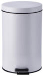 AdTrend Cos gunoi cu clapeta fier alb 25 x 39, 5 cm, 12 L (103352A) Cos de gunoi