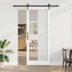 vidaXL Преплъзваща се врата 93 x 232 см Бяло (3332348)