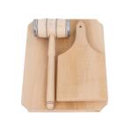 Z-tools Készlet, 3 darabos, egy klopfoló és két vágódeszka, bükkfából, vastagság 20 mm, EXT 6089 (EXT6089)