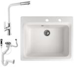 NERO Italia Gránit Mosogató szett - Fehér - 60cm - pepita - 54 490 Ft