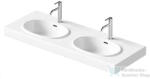 Duravit BALCOON 130x48 cm-es falra, vagy bútorra szerelhető dupla mosdó leeresztővel, Duarshield mázzal, fehér 241213AA00 (241213AA00)
