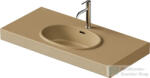 Duravit BALCOON 100x48 cm-es falra, vagy bútorra szerelhető mosdó leeresztővel, Duarshield mázzal, terra 241210AM00 (241210AM00)