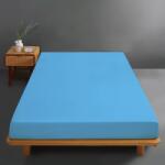 Ralex Pucioasa Husa de pat jersey albastru ocean din bumbac 100% cu elastic (RPU-75121)