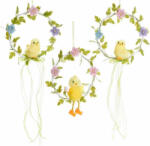 Decorer Set 3 coronite decorate cu Puisori si flori 16x43 cm (A09.03.82)