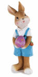 Decorer Figurina Iepuras Baietel Paste 6.5x8x16.5 cm (A55.39.48B)
