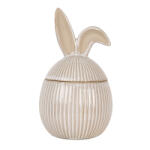 Clayre & Eef Ou decorativ Paste ceramica alba bej 12x12x21 cm (6CE2012deco)
