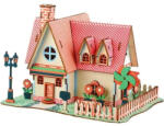  Puzzle 3D, din lemn, Vila cu floarea soarelui, 73 piese (HE01)