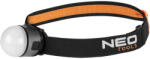 NEO TOOLS fejlámpa levehető pánttal, 250+200lum mágnes és sapkarögzítő, fehér és vörös led, usb