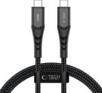 Tech-Protect Cablu de date TECH-PROTECT Ultraboost UB11T, 2x USB-C, 100W, 2A, 480 Mbps, 1m, Negru (5906302390717)