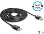 Delock EASY-USB 2.0 -A apa > USB 2.0-A anya hosszabbító kábel, 3 m (DL83372) (DL83372)